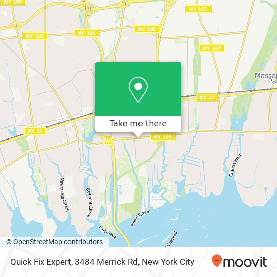 Mapa de Quick Fix Expert, 3484 Merrick Rd