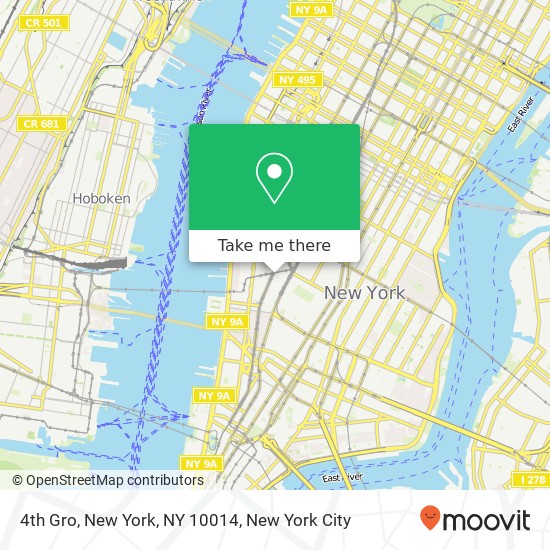 4th Gro, New York, NY 10014 map