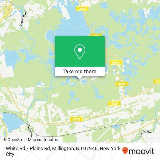 Mapa de White Rd / Plains Rd, Millington, NJ 07946