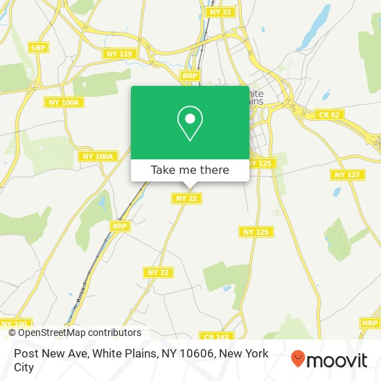 Mapa de Post New Ave, White Plains, NY 10606