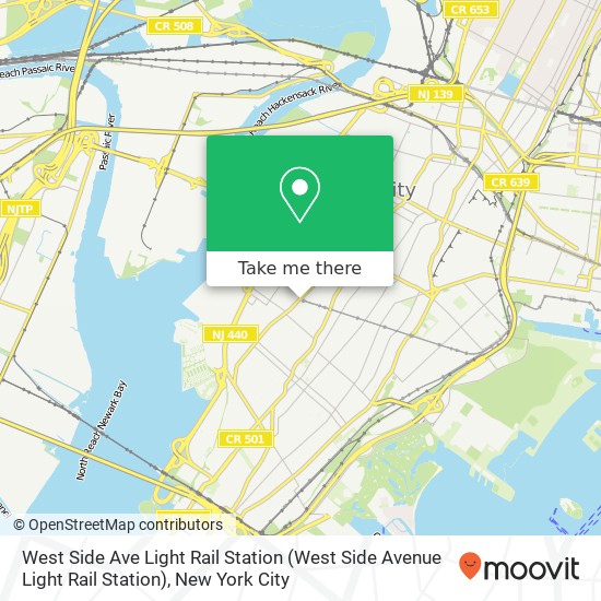 Mapa de West Side Ave Light Rail Station