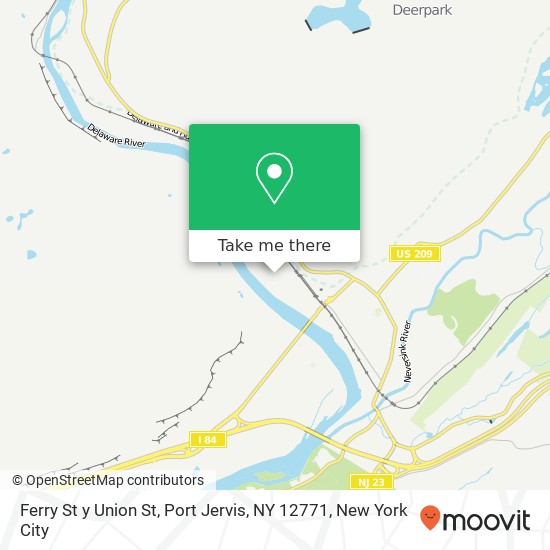 Mapa de Ferry St y Union St, Port Jervis, NY 12771