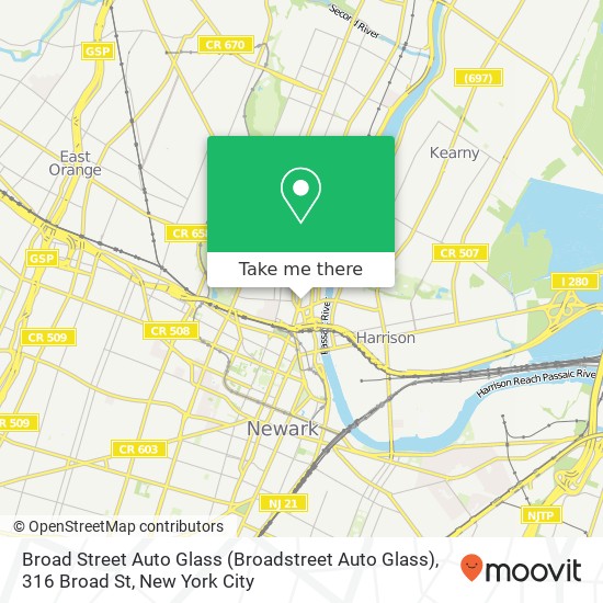 Broad Street Auto Glass (Broadstreet Auto Glass), 316 Broad St map