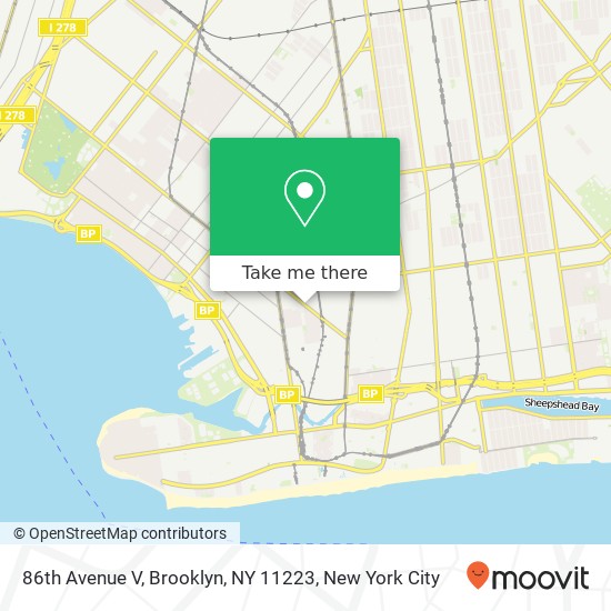 86th Avenue V, Brooklyn, NY 11223 map