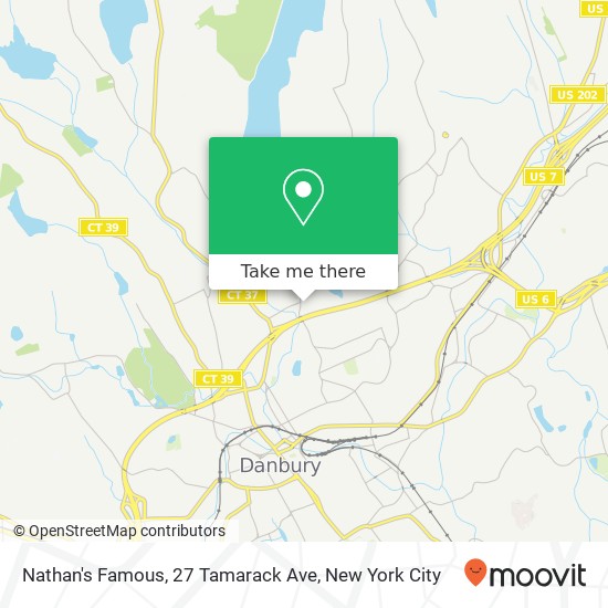 Mapa de Nathan's Famous, 27 Tamarack Ave