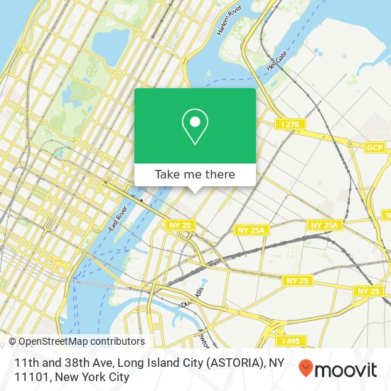 11th and 38th Ave, Long Island City (ASTORIA), NY 11101 map