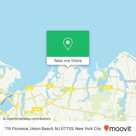 Mapa de 7th Florence, Union Beach, NJ 07735