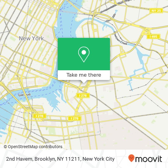 Mapa de 2nd Havem, Brooklyn, NY 11211