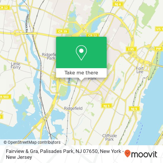 Mapa de Fairview & Gra, Palisades Park, NJ 07650