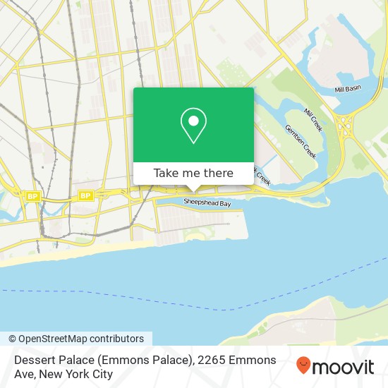 Mapa de Dessert Palace (Emmons Palace), 2265 Emmons Ave