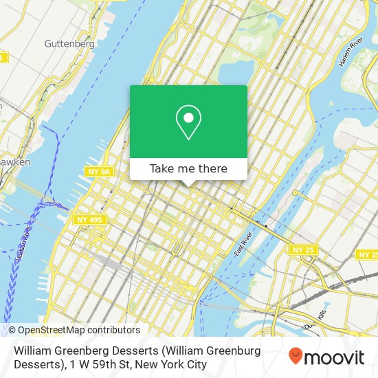 Mapa de William Greenberg Desserts (William Greenburg Desserts), 1 W 59th St