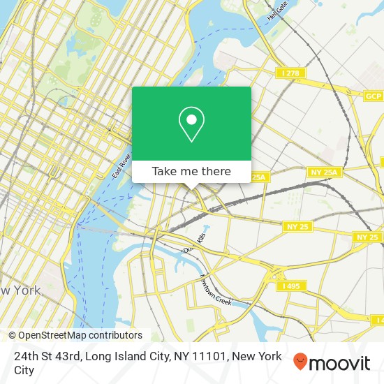 Mapa de 24th St 43rd, Long Island City, NY 11101