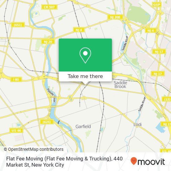 Flat Fee Moving (Flat Fee Moving & Trucking), 440 Market St map