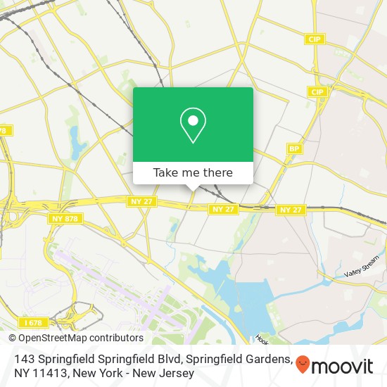 Mapa de 143 Springfield Springfield Blvd, Springfield Gardens, NY 11413