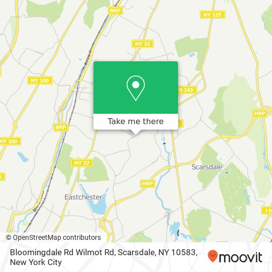 Mapa de Bloomingdale Rd Wilmot Rd, Scarsdale, NY 10583