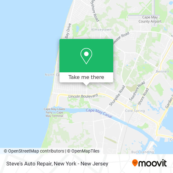 Steve's Auto Repair map