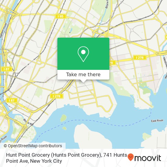 Mapa de Hunt Point Grocery (Hunts Point Grocery), 741 Hunts Point Ave