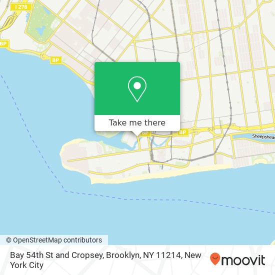 Bay 54th St and Cropsey, Brooklyn, NY 11214 map