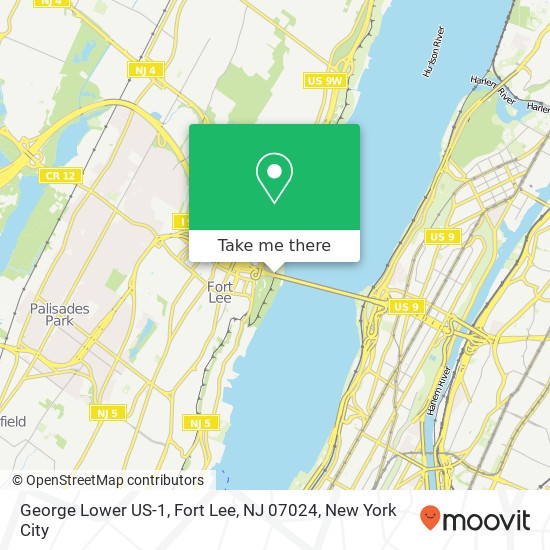 Mapa de George Lower US-1, Fort Lee, NJ 07024