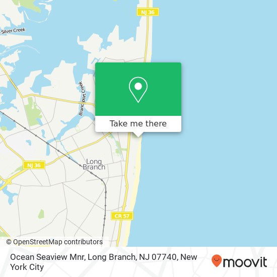 Mapa de Ocean Seaview Mnr, Long Branch, NJ 07740