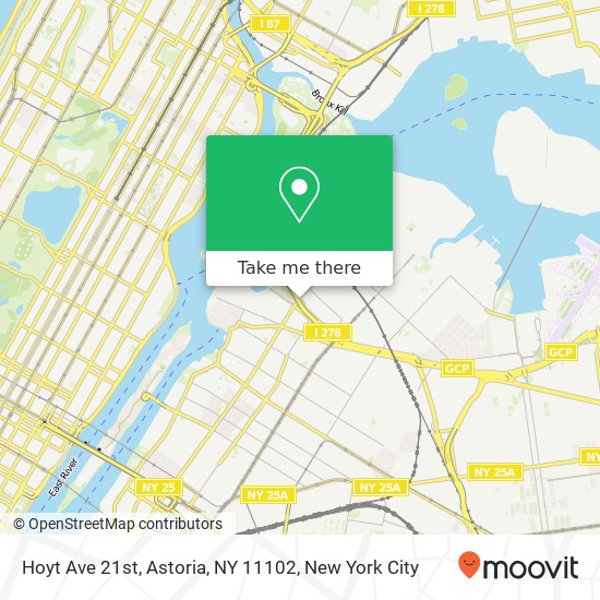 Mapa de Hoyt Ave 21st, Astoria, NY 11102