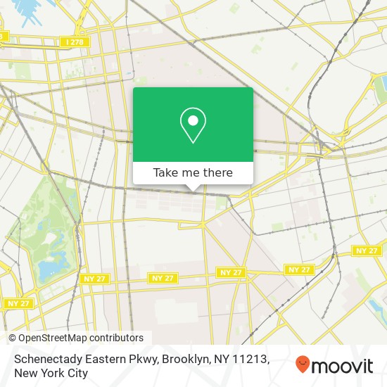 Mapa de Schenectady Eastern Pkwy, Brooklyn, NY 11213