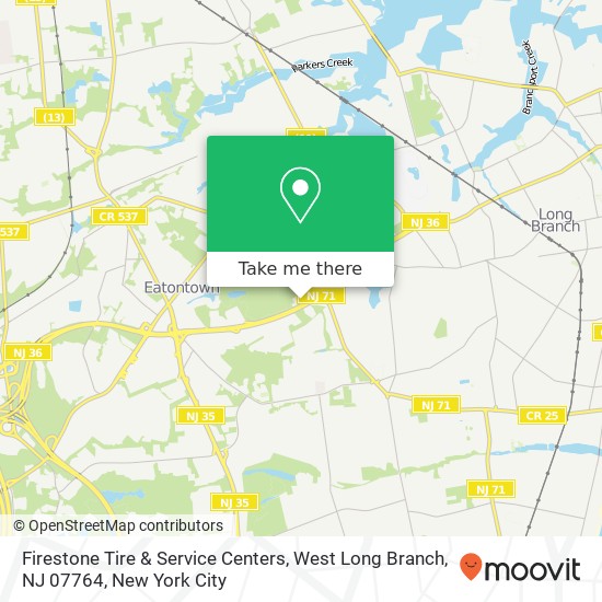 Firestone Tire & Service Centers, West Long Branch, NJ 07764 map