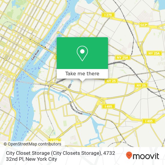 City Closet Storage (City Closets Storage), 4732 32nd Pl map
