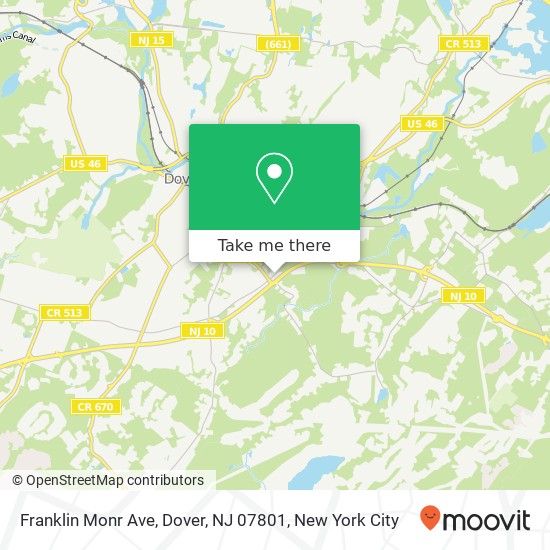 Franklin Monr Ave, Dover, NJ 07801 map