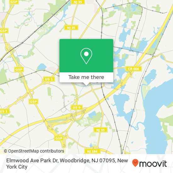 Elmwood Ave Park Dr, Woodbridge, NJ 07095 map