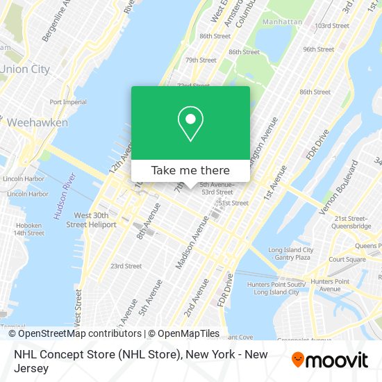 Mapa de NHL Concept Store (NHL Store)