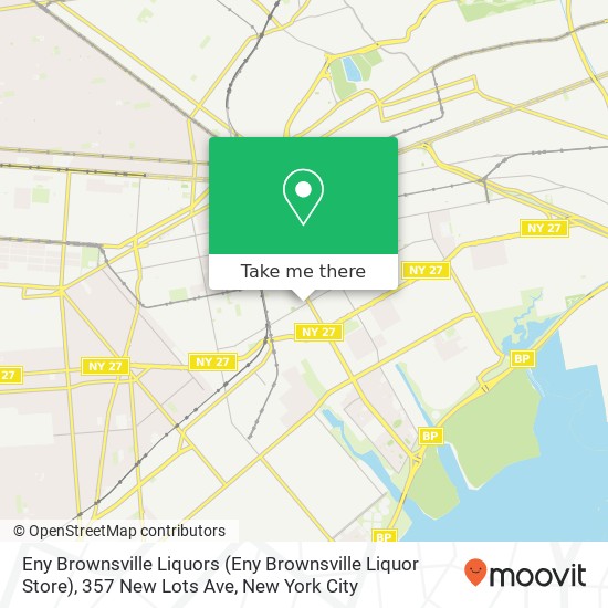 Mapa de Eny Brownsville Liquors (Eny Brownsville Liquor Store), 357 New Lots Ave