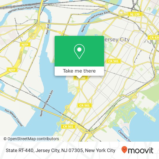 Mapa de State RT-440, Jersey City, NJ 07305