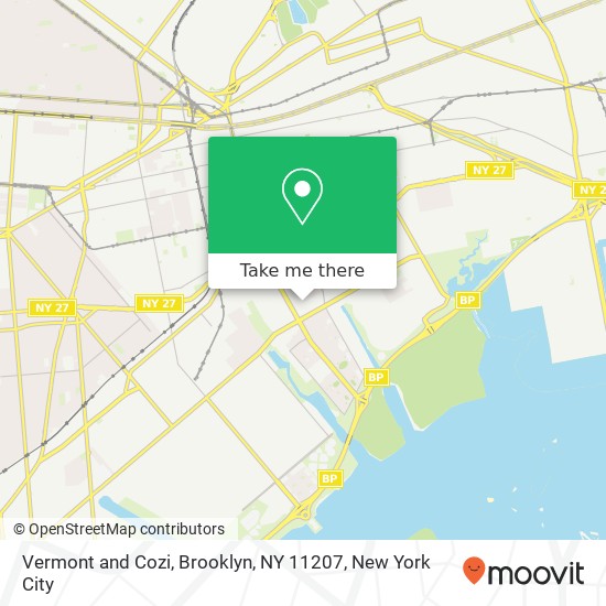 Mapa de Vermont and Cozi, Brooklyn, NY 11207