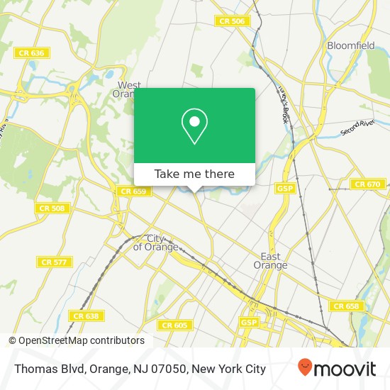 Thomas Blvd, Orange, NJ 07050 map