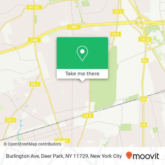 Mapa de Burlington Ave, Deer Park, NY 11729