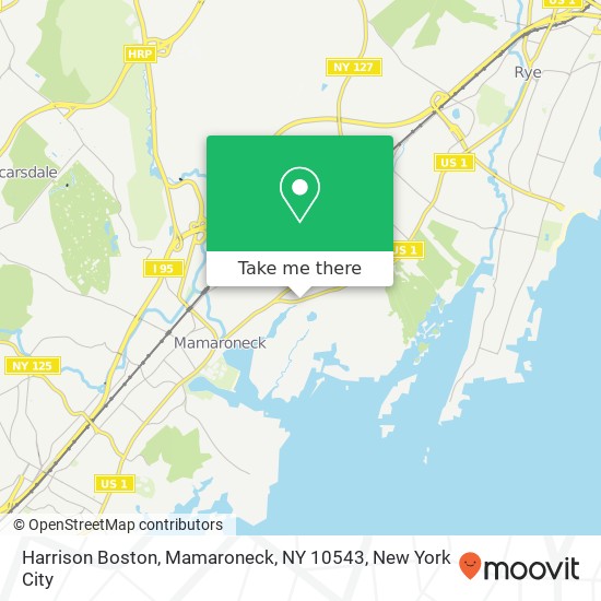 Mapa de Harrison Boston, Mamaroneck, NY 10543