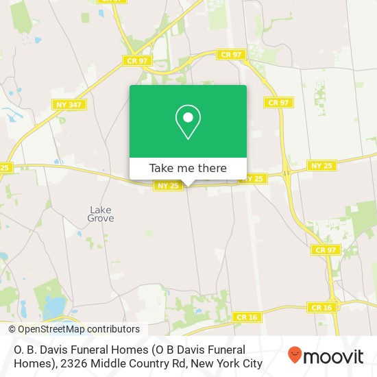 O. B. Davis Funeral Homes (O B Davis Funeral Homes), 2326 Middle Country Rd map