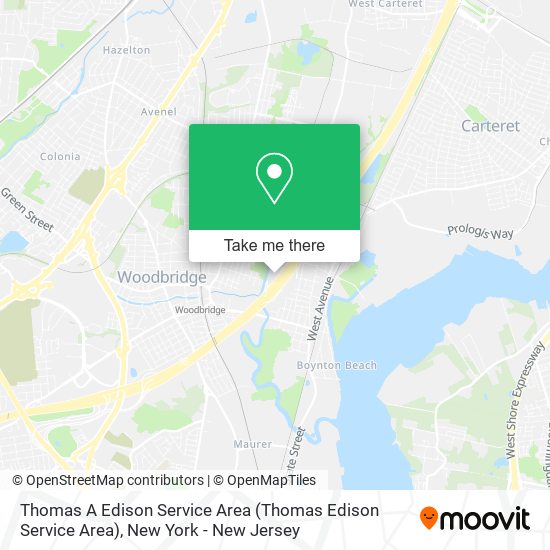 Thomas A Edison Service Area map