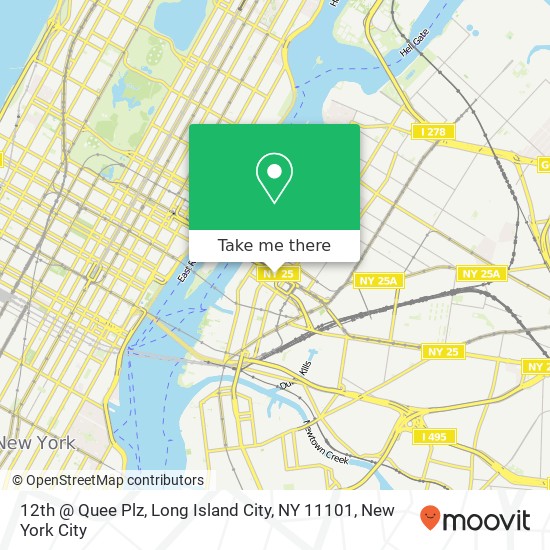 Mapa de 12th @ Quee Plz, Long Island City, NY 11101