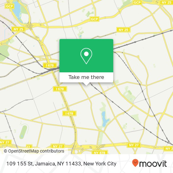 Mapa de 109 155 St, Jamaica, NY 11433