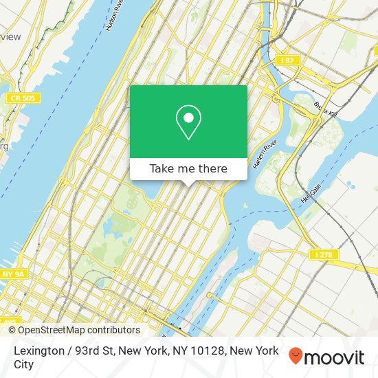 Mapa de Lexington / 93rd St, New York, NY 10128