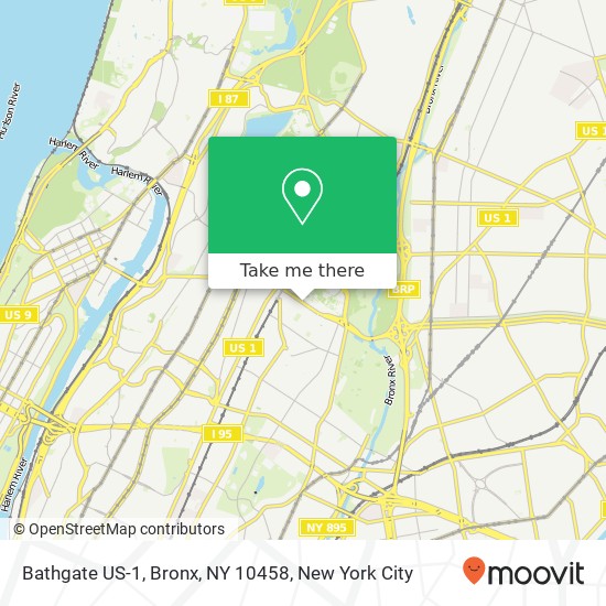 Mapa de Bathgate US-1, Bronx, NY 10458