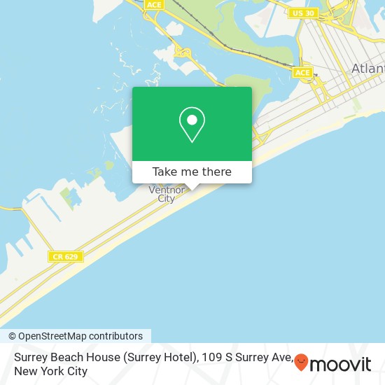 Surrey Beach House (Surrey Hotel), 109 S Surrey Ave map