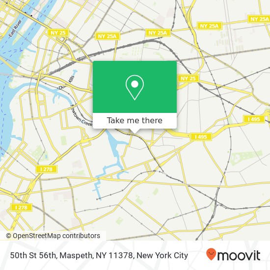Mapa de 50th St 56th, Maspeth, NY 11378