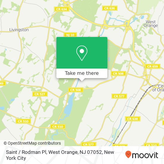 Saint / Rodman Pl, West Orange, NJ 07052 map