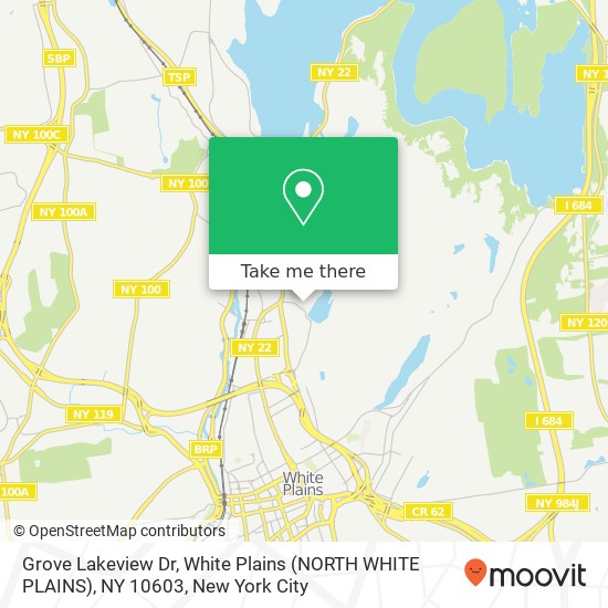 Mapa de Grove Lakeview Dr, White Plains (NORTH WHITE PLAINS), NY 10603