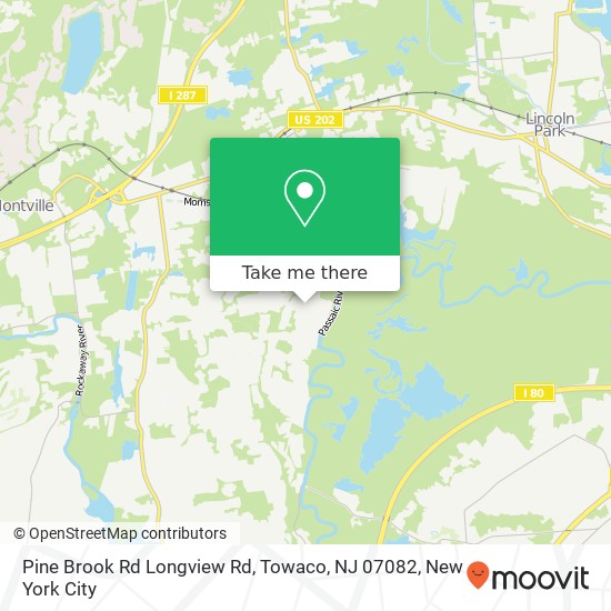 Mapa de Pine Brook Rd Longview Rd, Towaco, NJ 07082