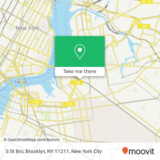 Mapa de S St Bro, Brooklyn, NY 11211