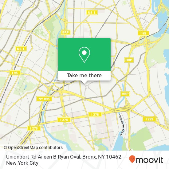 Mapa de Unionport Rd Aileen B Ryan Oval, Bronx, NY 10462